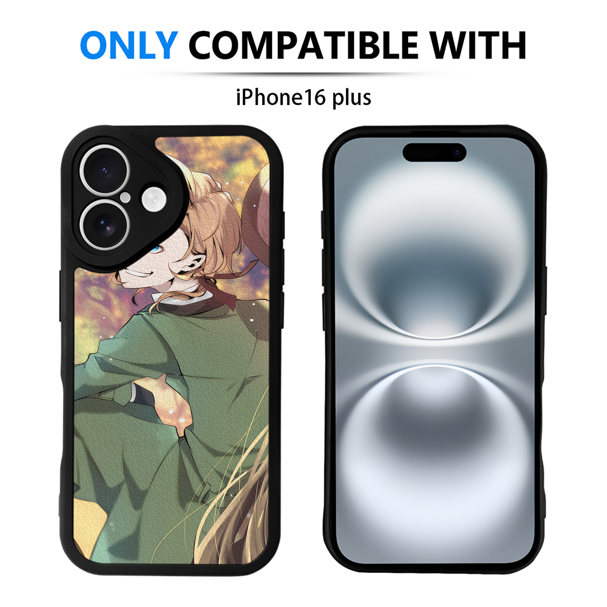 （画像用） 文豪ストレイドッグス Bungo Stray Dogs 【iPhone 16シリーズ対応】シリコンスマホケース（レザー調） 材質：シリコン